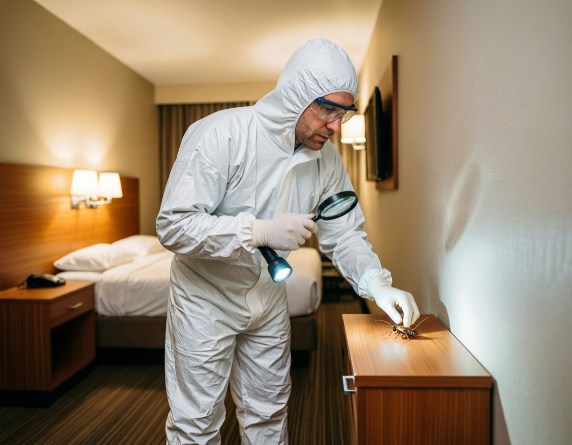 Осмотр и диагностика гостиницы на наличие тараканов в Москве